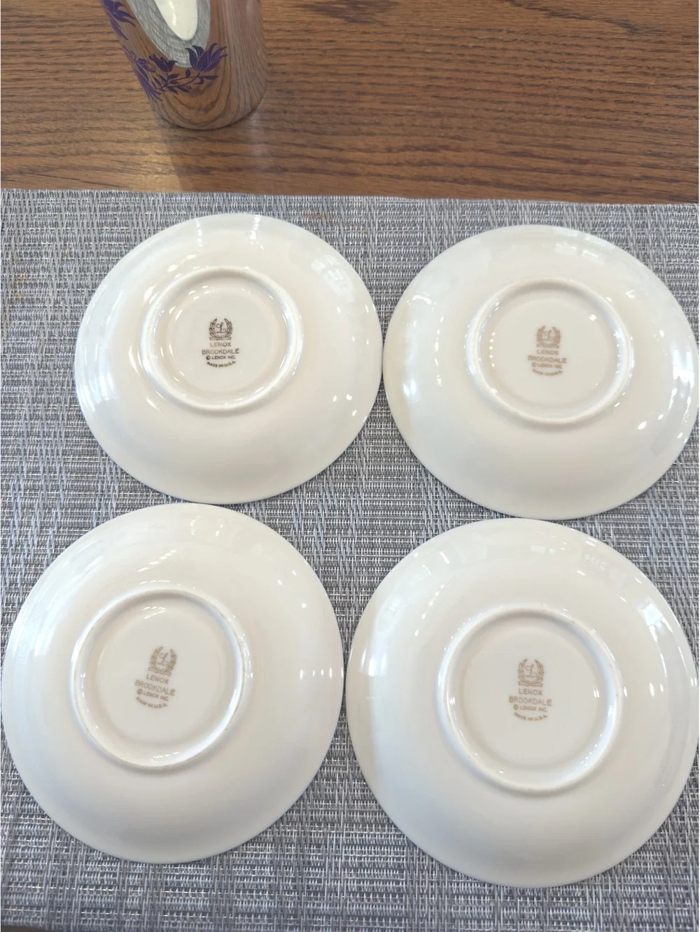 Brookdale Lenox China Set of 4 Saucer Plates